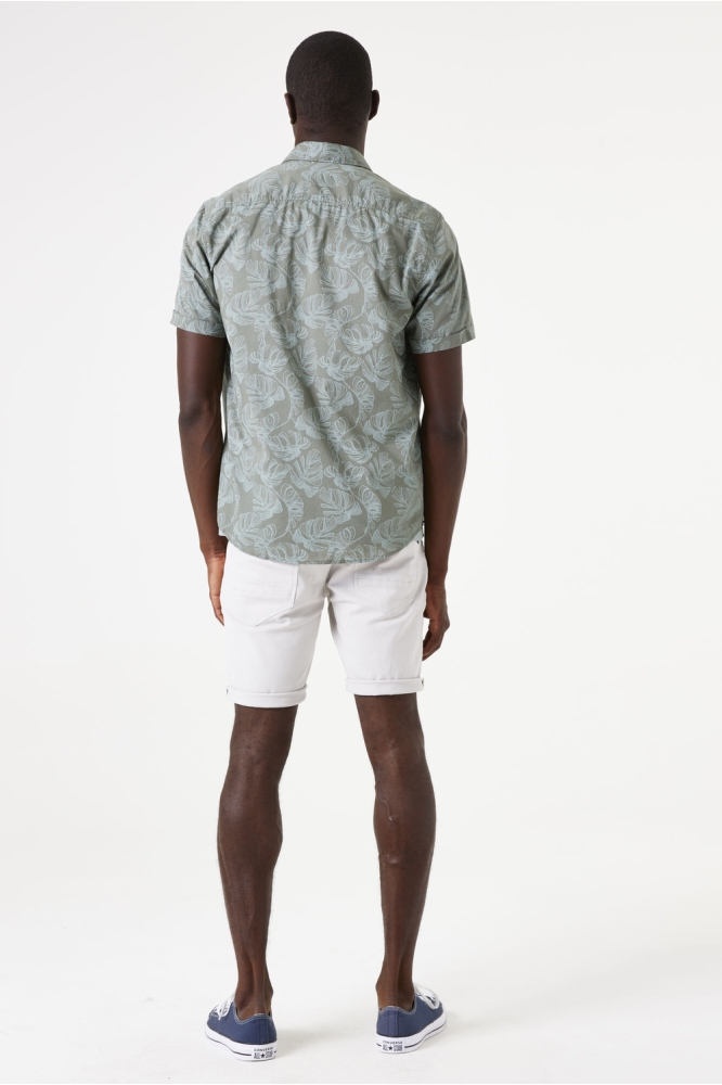 OVERHEMD MET PRINT F51092 2050 SAGE GREEN